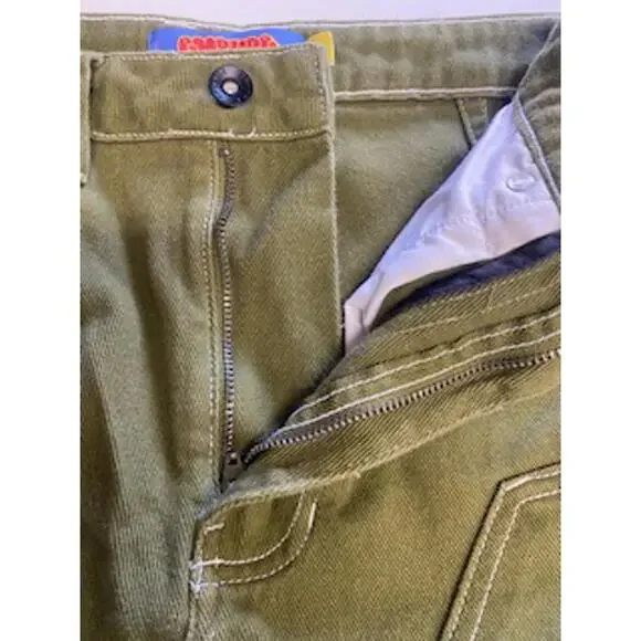Campuru Olive Green Cargo Pants with Patch Detail - Picture 5 of 9